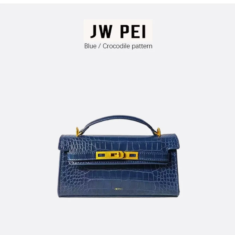 JW PEI handbag Noor crocodile pattern bag new high-end hand-held French crossbody bag women&