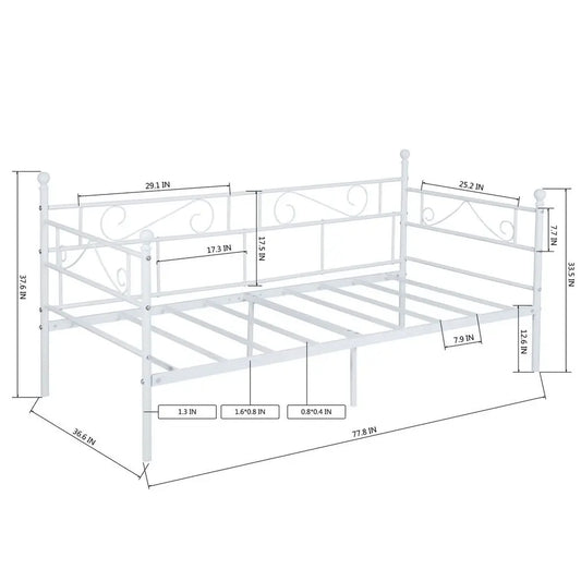 NordicEase Single Daybed Frame – 3ft Guest Sofa Bed - Manwatstore