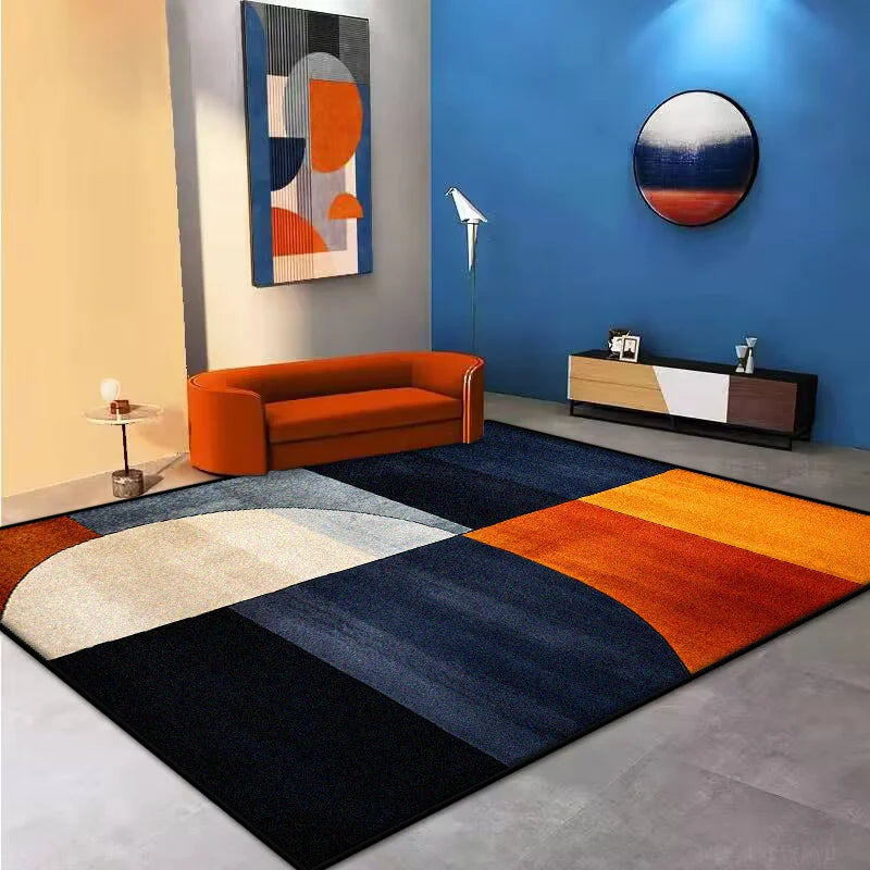 Modern Large Living Room Carpet Decoration Bedroom Washable Geometric Large Area Rugs Non-slip Area Rug Coffee Tables Mat