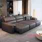 EliteLounge Electric Leather Sofa Bed with Adjustable Seating & Chaise - Manwatstore