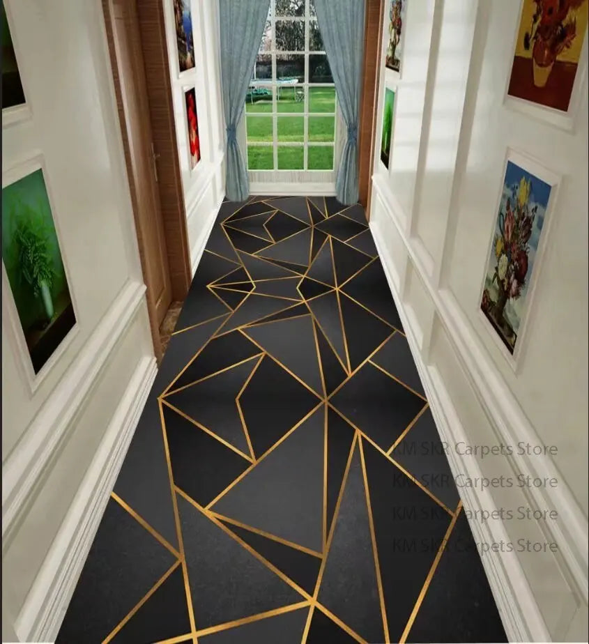 Corridor Carpet Long Hallway Area Rug Geometric Living Room Hall Carpets Kitchen Aisle Mat Room Decoration Floor Mats Alfombra