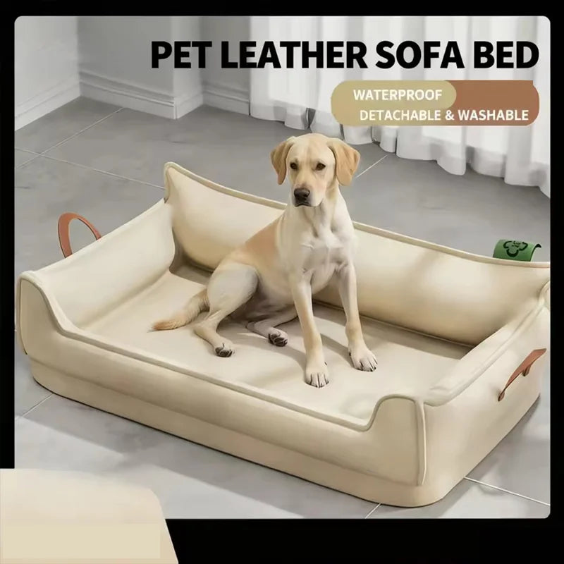 Waterproof Four Seasons Dog Bed Scratch Resistant Bite Proof Removable Washable Pet Sleeping Pad Comfort Large Pet Nest Cushion