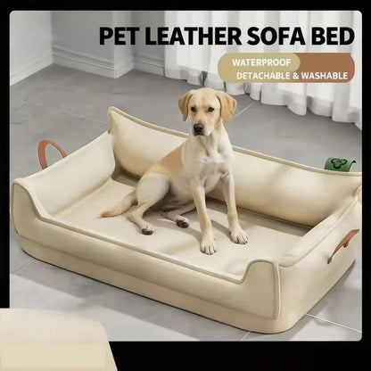 Waterproof Four Seasons Dog Bed Scratch Resistant Bite Proof Removable Washable Pet Sleeping Pad Comfort Large Pet Nest Cushion