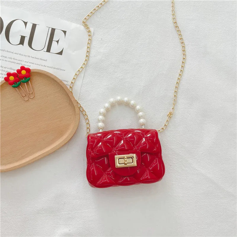 Fashion Kids PU Leather Crossbody Bags Girls Heart Shoulder Bags Children Mini Coin Purses Jelly Bag Kids Handbag Gifts