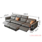 Modern L-Shaped Electric Recliner Sofa Bed – Italian Leather Sectional Couch