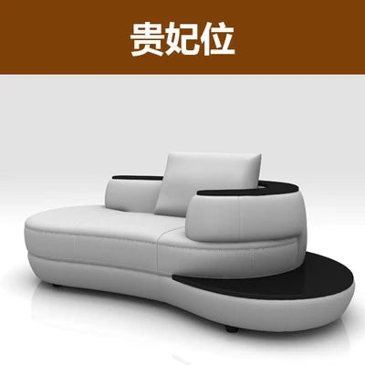 Milano Luxe Curved Leather Sectional Sofa