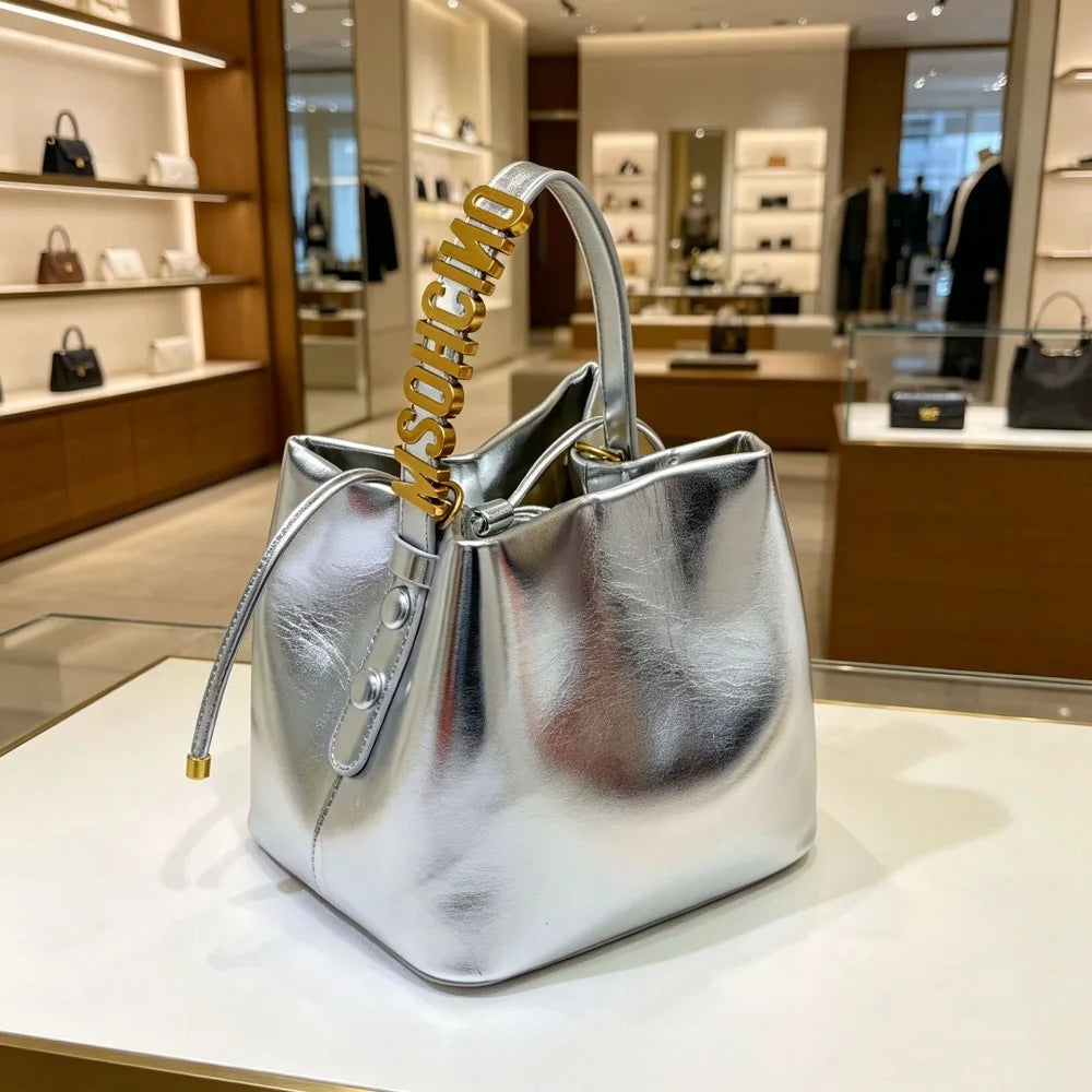 Women Woven Bucket Bag Crossbody Shoulder Tote Handbag Purse Basket Weaving Work Commuter Casual Style 2026 New