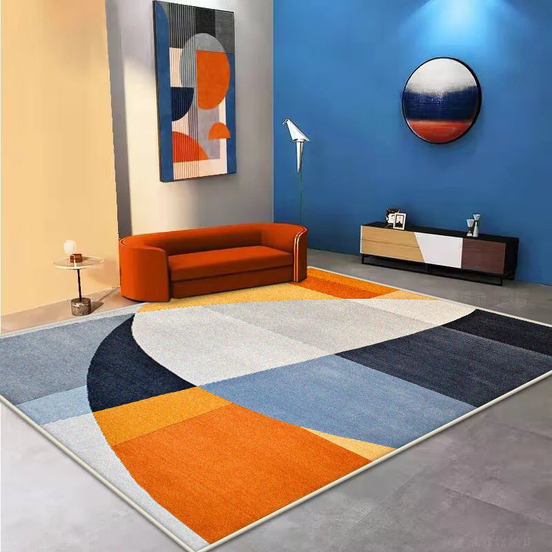 Modern Large Living Room Carpet Decoration Bedroom Washable Geometric Large Area Rugs Non-slip Area Rug Coffee Tables Mat