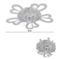 Modern Ceiling Fan with LED Light, Remote Control & Bluetooth , 6-Speed Wind Settings