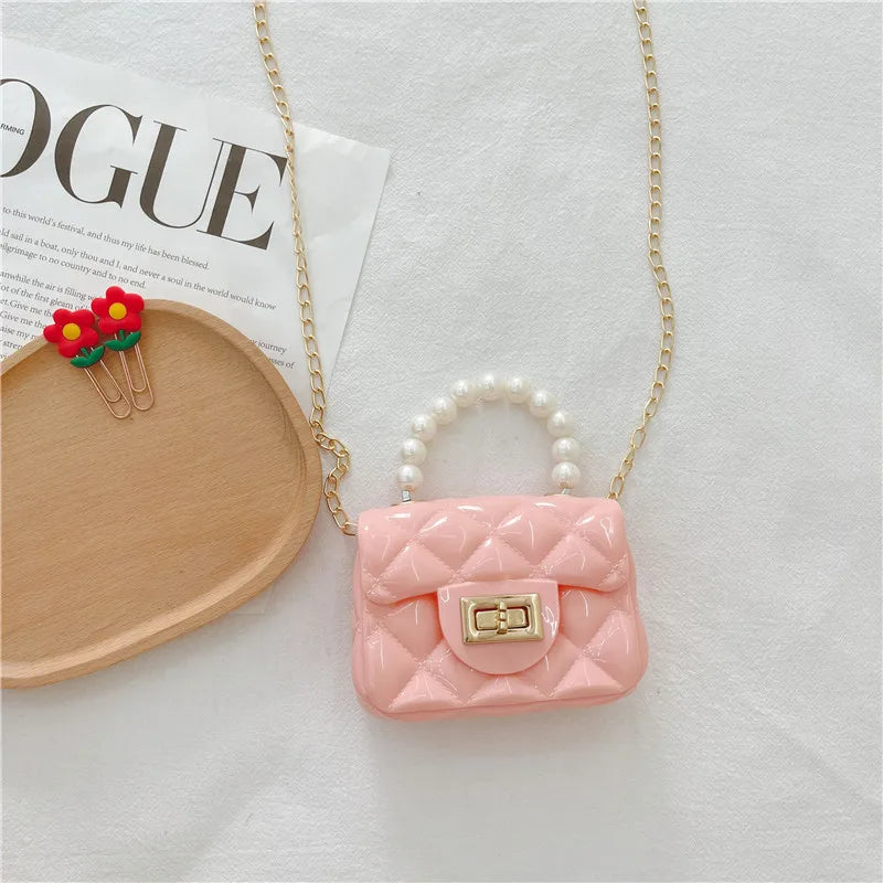 Fashion Kids PU Leather Crossbody Bags Girls Heart Shoulder Bags Children Mini Coin Purses Jelly Bag Kids Handbag Gifts