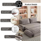 Queen Size Sleeper Sofa Bed 73.2" | 3-in-1 Velvet Pull-Out Convertible Couch