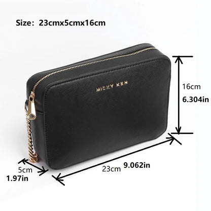 Fashion New Style Small Square Bag Cross Pattern PU Leather Women&