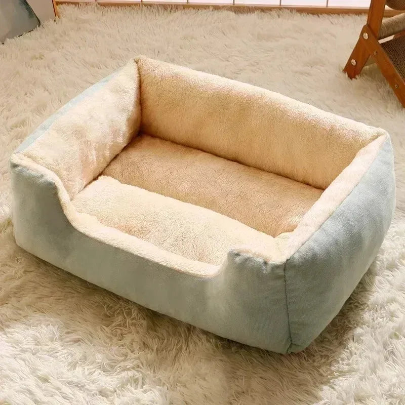 Comfortable Rectangle Pet Bed Mattress All Season Washable Cat Beds Kennel for Medium Large Dogs Cats Warm Winter Cushion