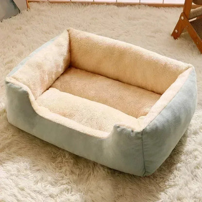 Comfortable Rectangle Pet Bed Mattress All Season Washable Cat Beds Kennel for Medium Large Dogs Cats Warm Winter Cushion
