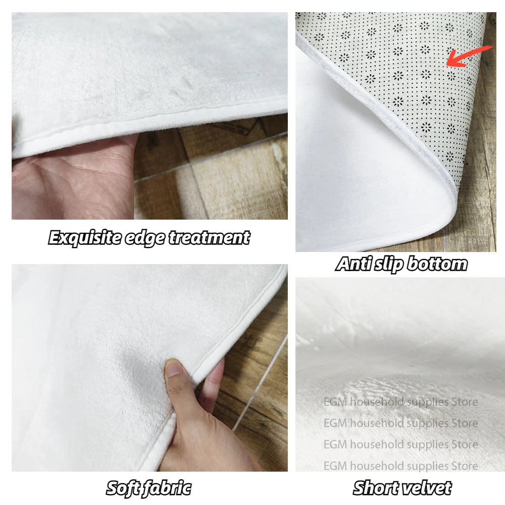 Modern American Style Carpet for Living Room Decoration Bedroom Bedside Large Area Rug Home Entrance Antiskid Absorbent Bath Mat