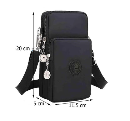 Small Crossbody Bags for Women Mini Mobile Phone Purses with Crossbody Strap Phone Purse Shoulder Bag Nylon Arm Bag