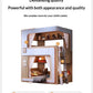 Kids Floating Bunk Bed with Bookshelves & High Guardrail | Twin Loft Bed with Storage