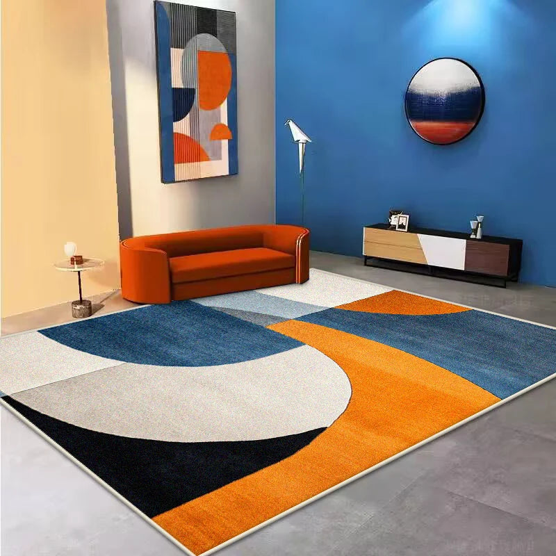 Modern Large Living Room Carpet Decoration Bedroom Washable Geometric Large Area Rugs Non-slip Area Rug Coffee Tables Mat