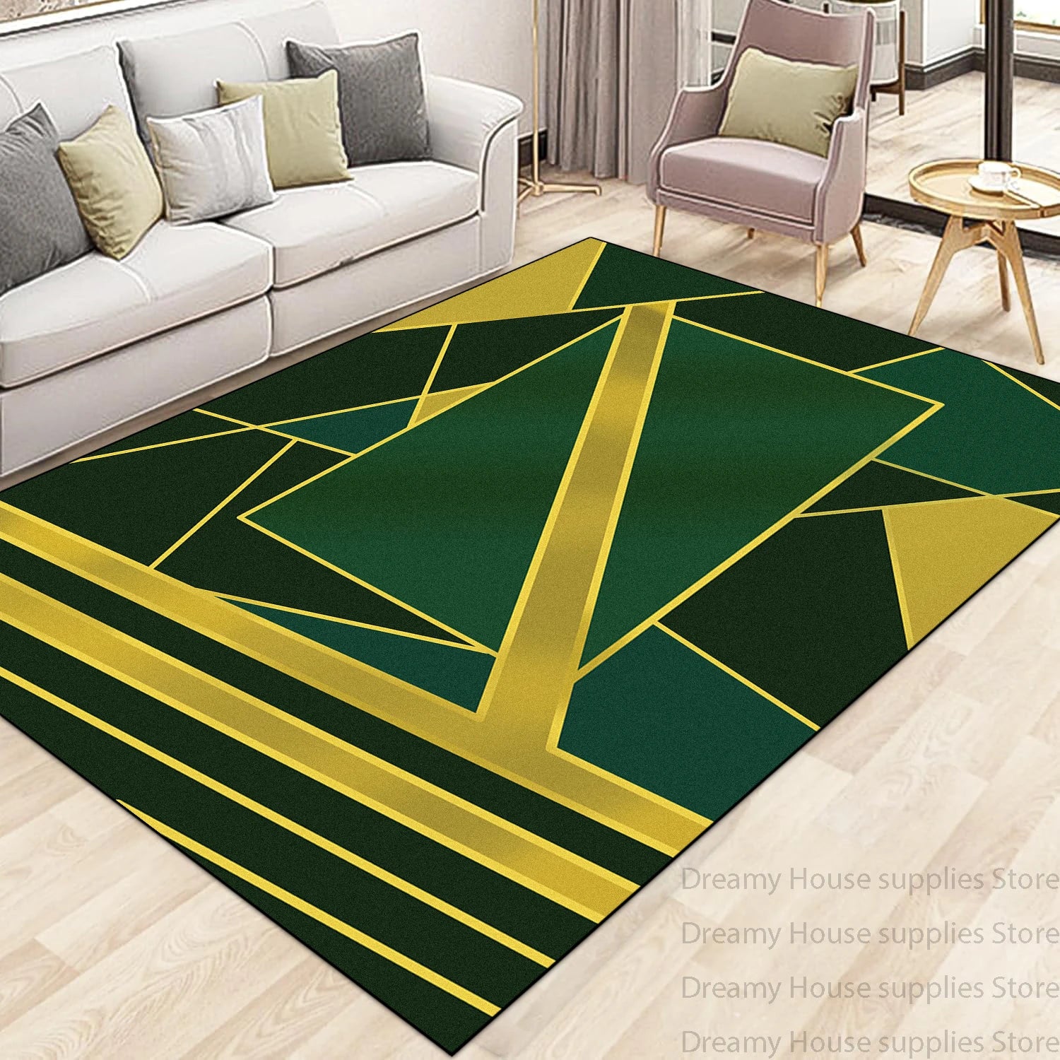 Modern Light Luxury Carpet Living Room Machine Washable Home Decoration Non-slip Rug Bedroom Dining Room Easy Clean Foot Mat