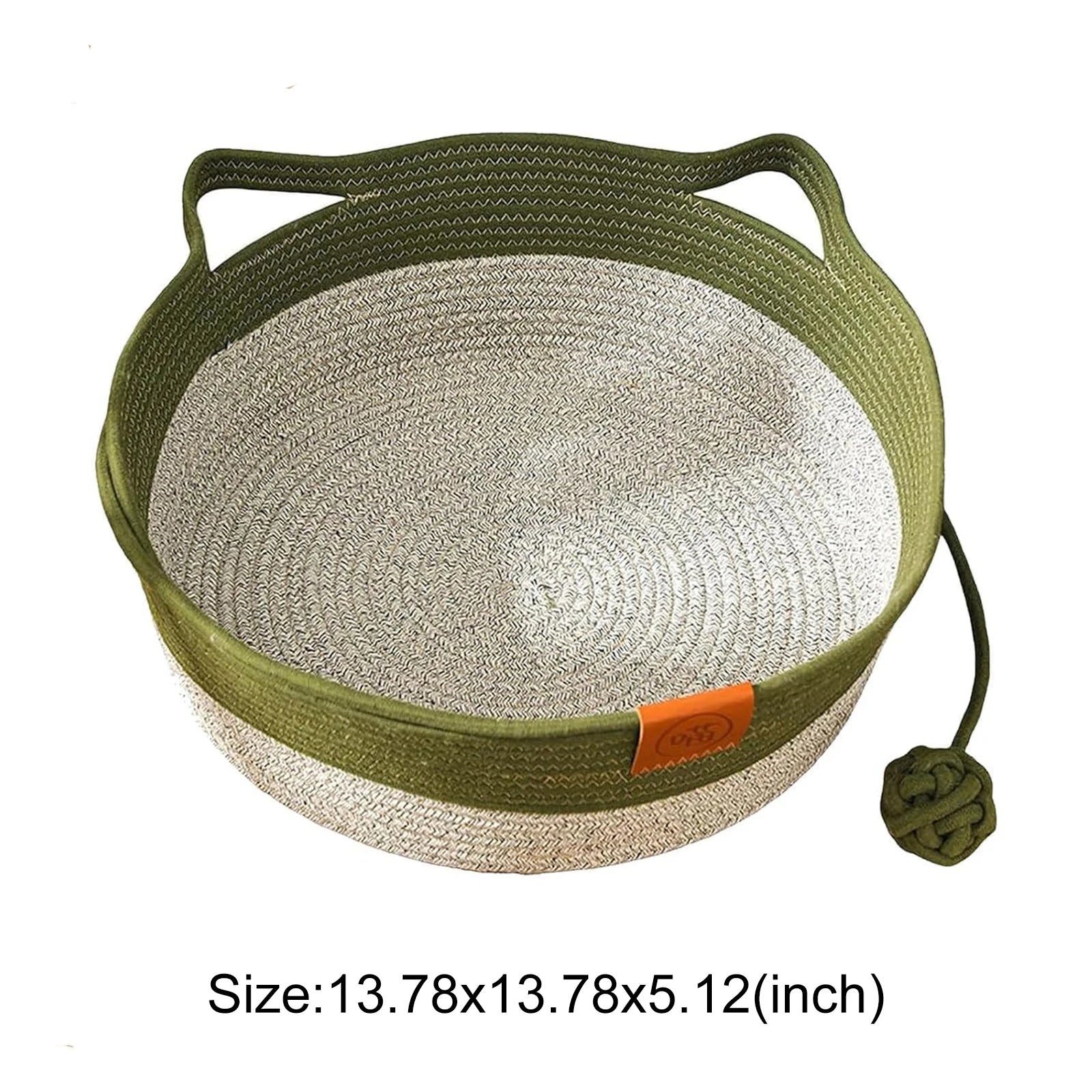 Pet Cat Bed Round Hand Woven Rattan Wear-resistant Cat Bed Summer Cooling Pet Bed Indoor Sleeping House Pet Products Accessories