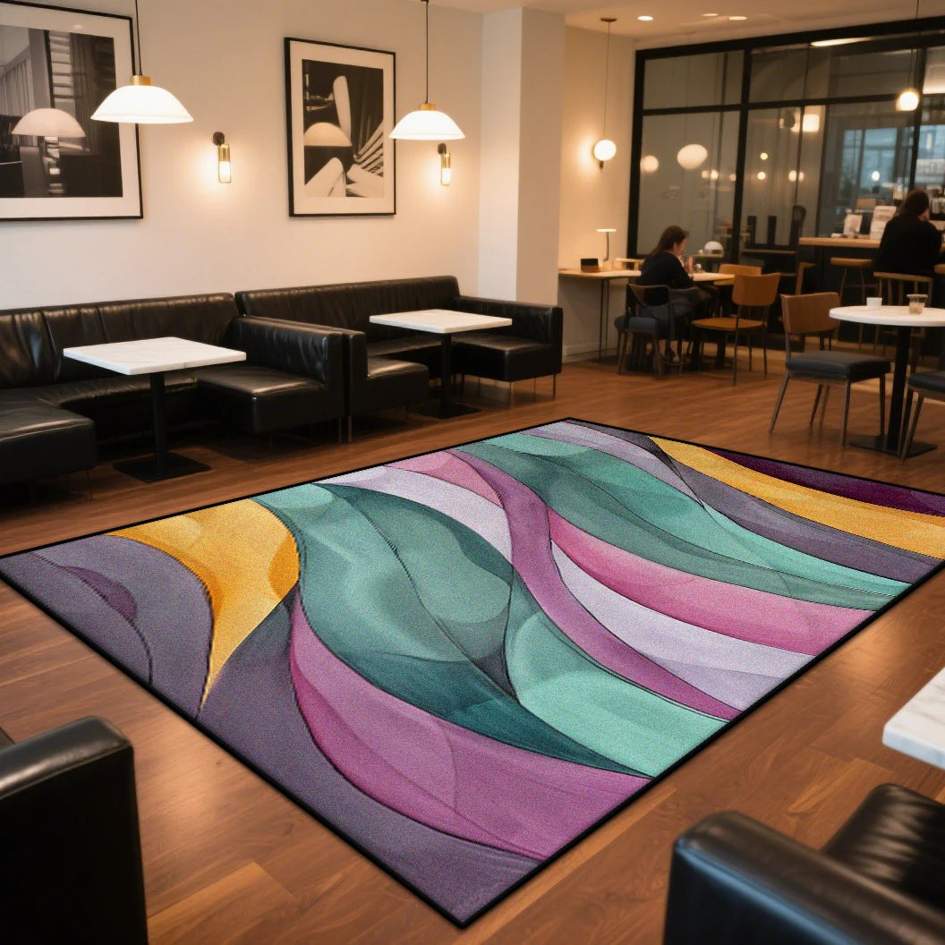 CARPET FOR LIVE ROOM Washable Large Area Rugs Abstract Style Area Rug Non-slip Decoration Home Modern Red Entrance Door Mat