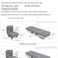 Modern Grey Sofa Bed – Folding Recliner for Small Apartments
