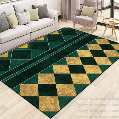 Modern Light Luxury Carpet Living Room Machine Washable Home Decoration Non-slip Rug Bedroom Dining Room Easy Clean Foot Mat