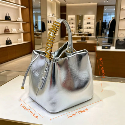 Women Woven Bucket Bag Crossbody Shoulder Tote Handbag Purse Basket Weaving Work Commuter Casual Style 2026 New