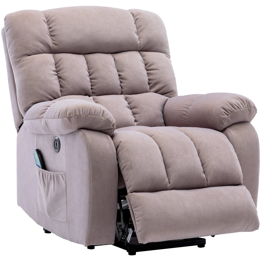 ComfortRise Electric Power Lift Recliner Chair with Massage, Heat & USB Charging - Manwatstore
