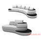Milano Luxe Curved Leather Sectional Sofa