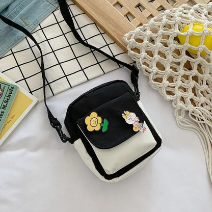 Girls Crossbody Purse Cute Crossbody Bag Nylon Little Purses Mini Shoulder Bags Wallets for Girls