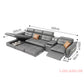 Modern L-Shaped Electric Recliner Sofa Bed – Italian Leather Sectional Couch