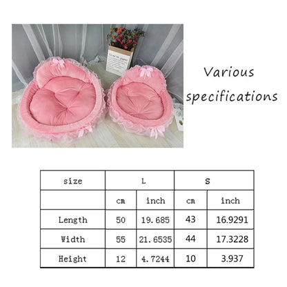 Elegant Lace Dog Puppy Bed Ruffled Princess Sofa for Small to Pets Creative Pink Lace Pet Bed Nest