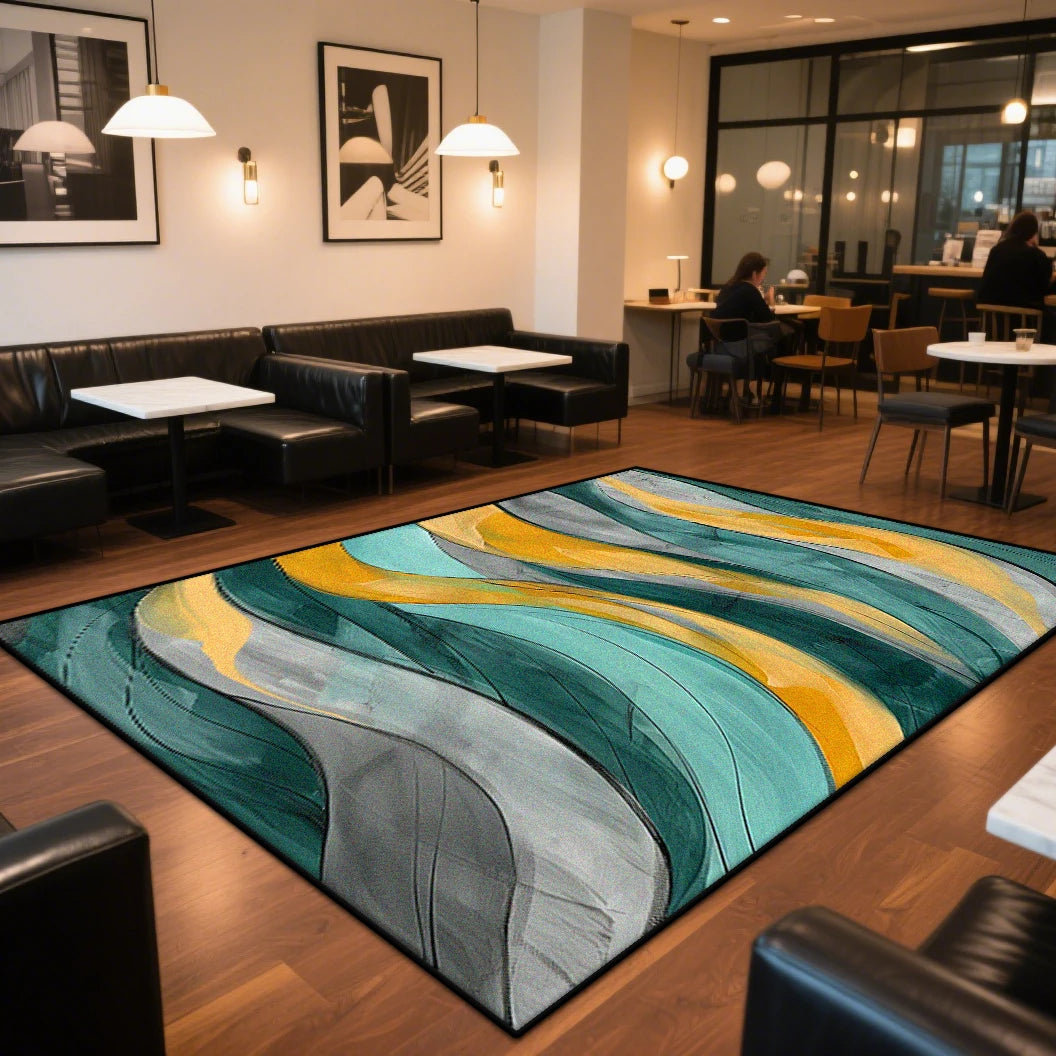 CARPET FOR LIVE ROOM Washable Large Area Rugs Abstract Style Area Rug Non-slip Decoration Home Modern Red Entrance Door Mat