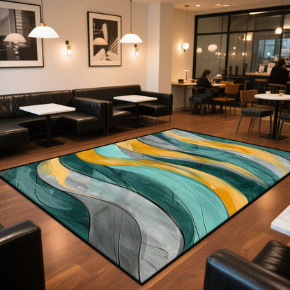 CARPET FOR LIVE ROOM Washable Large Area Rugs Abstract Style Area Rug Non-slip Decoration Home Modern Red Entrance Door Mat