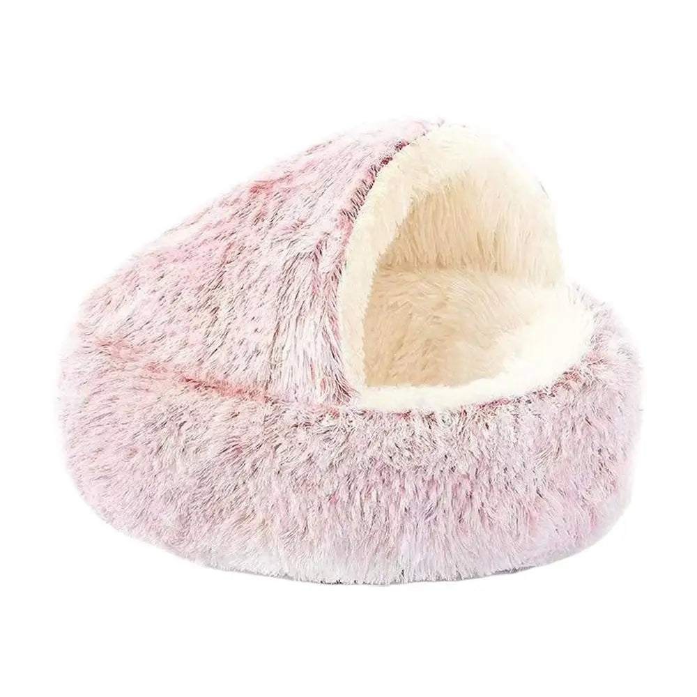 Winter Plush Pet Cat Bed Round Cat Cushion Cat House Warm Cats Basket Pet Sleep Bag Kitten Nest Kennel for Pet Dog Cats
