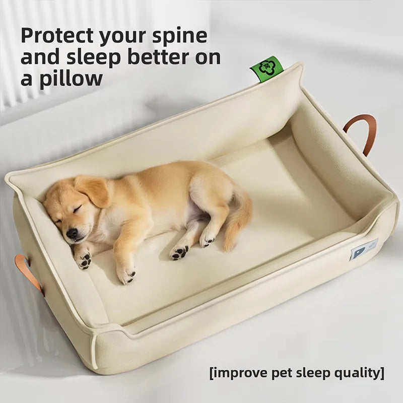Waterproof Four Seasons Dog Bed Scratch Resistant Bite Proof Removable Washable Pet Sleeping Pad Comfort Large Pet Nest Cushion