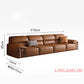 EliteLounge Electric Leather Sofa Bed with Adjustable Seating & Chaise - Manwatstore