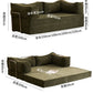 Modular Folding Sofa Bed – Retro Style Compression Lounge Sofa for Living Room & Bedroom