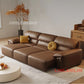 EliteLounge Electric Leather Sofa Bed with Adjustable Seating & Chaise - Manwatstore