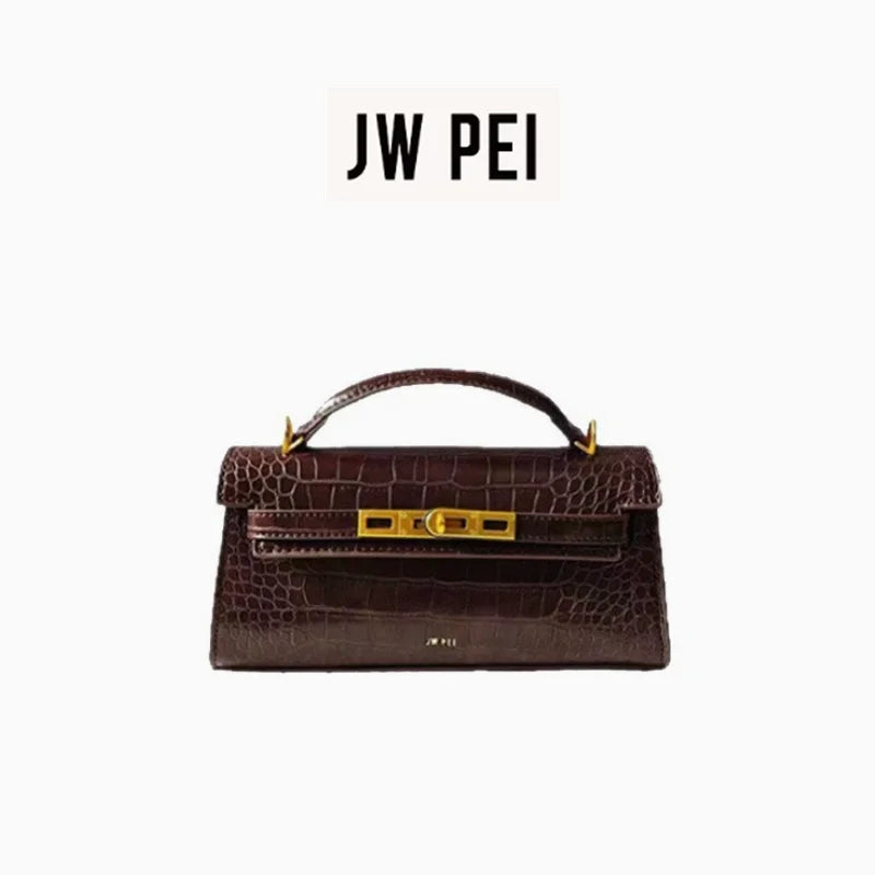 JW PEI handbag Noor crocodile pattern bag new high-end hand-held French crossbody bag women&