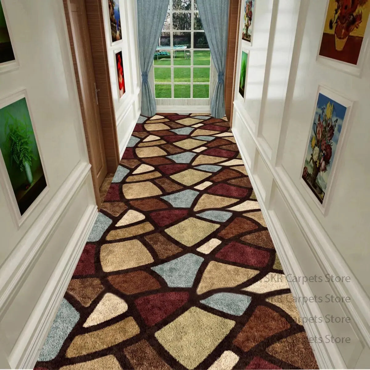 Corridor Carpet Long Hallway Area Rug Geometric Living Room Hall Carpets Kitchen Aisle Mat Room Decoration Floor Mats Alfombra