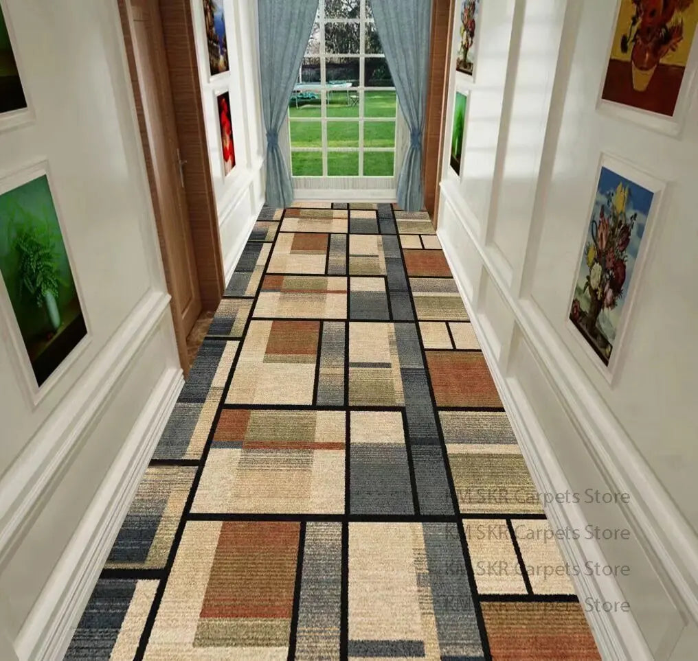 Corridor Carpet Long Hallway Area Rug Geometric Living Room Hall Carpets Kitchen Aisle Mat Room Decoration Floor Mats Alfombra