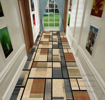 Corridor Carpet Long Hallway Area Rug Geometric Living Room Hall Carpets Kitchen Aisle Mat Room Decoration Floor Mats Alfombra