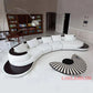 Milano Luxe Curved Leather Sectional Sofa