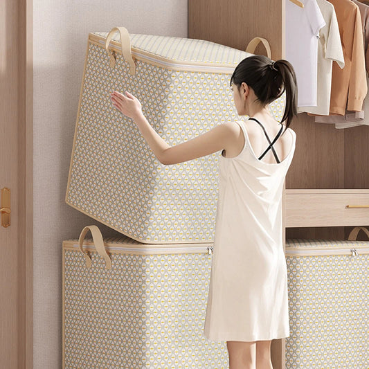 Extra Large Under-Bed Storage Bag - Zippered Multifunctional Organizer for Bedding, Clothes & Seasonal Items,Space-Saving Design