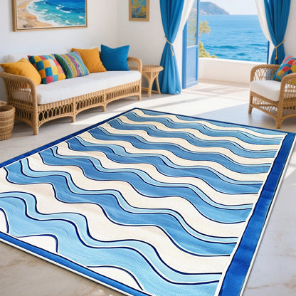 Modern Blue Living Room Sofa Carpet Decoration Bedroom Non-slip Machine Washable Area Rug Soft Fluffy Office Large Size Carpets