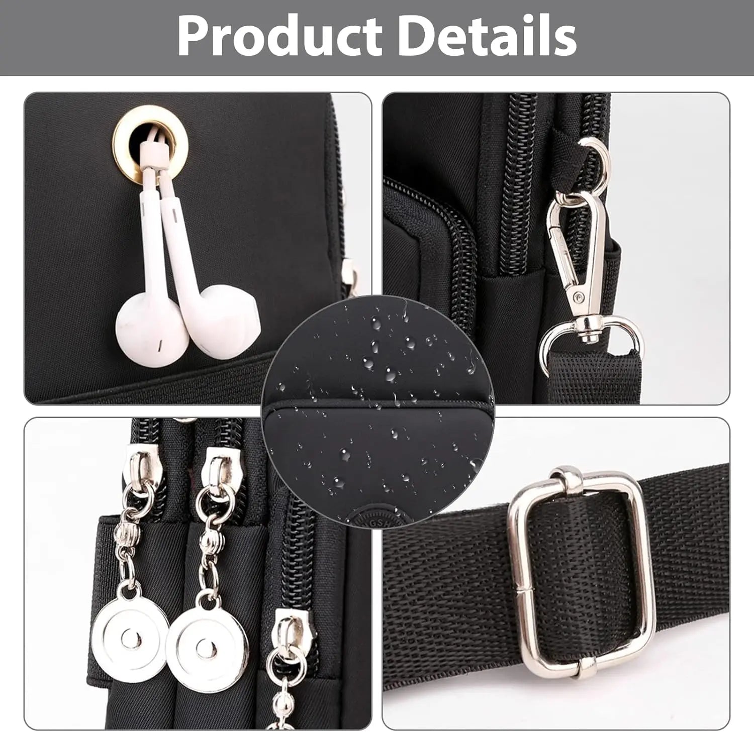 Small Crossbody Bags for Women Mini Mobile Phone Purses with Crossbody Strap Phone Purse Shoulder Bag Nylon Arm Bag