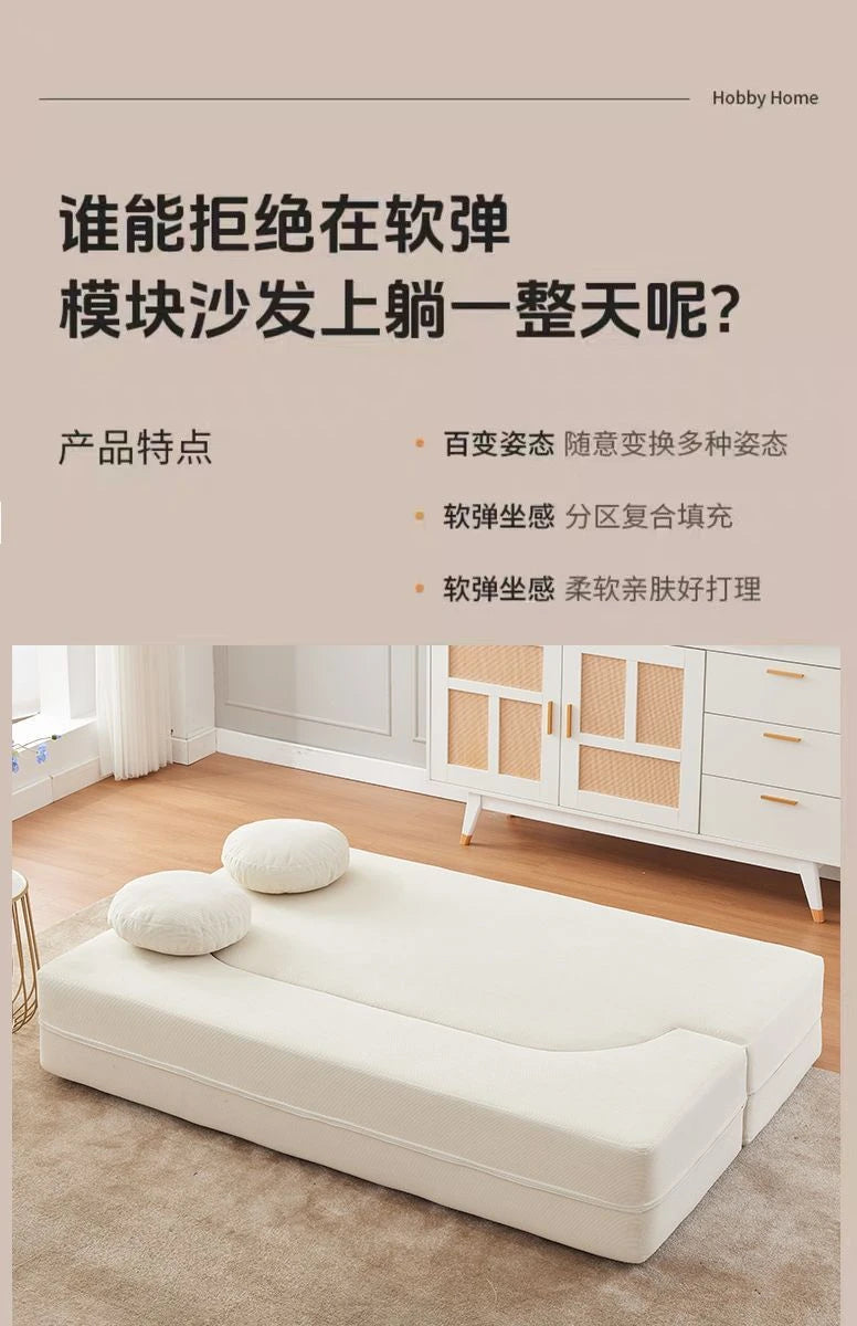 Vacuum Compressed Foldable Sofa Bed – Pure Sponge Multifunctional Modular Living Room Couch | Space-Saving Special Shaped Floor Sofa for Bedroom & Lounge