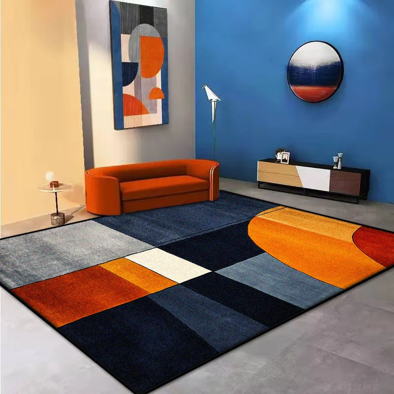Modern Large Living Room Carpet Decoration Bedroom Washable Geometric Large Area Rugs Non-slip Area Rug Coffee Tables Mat